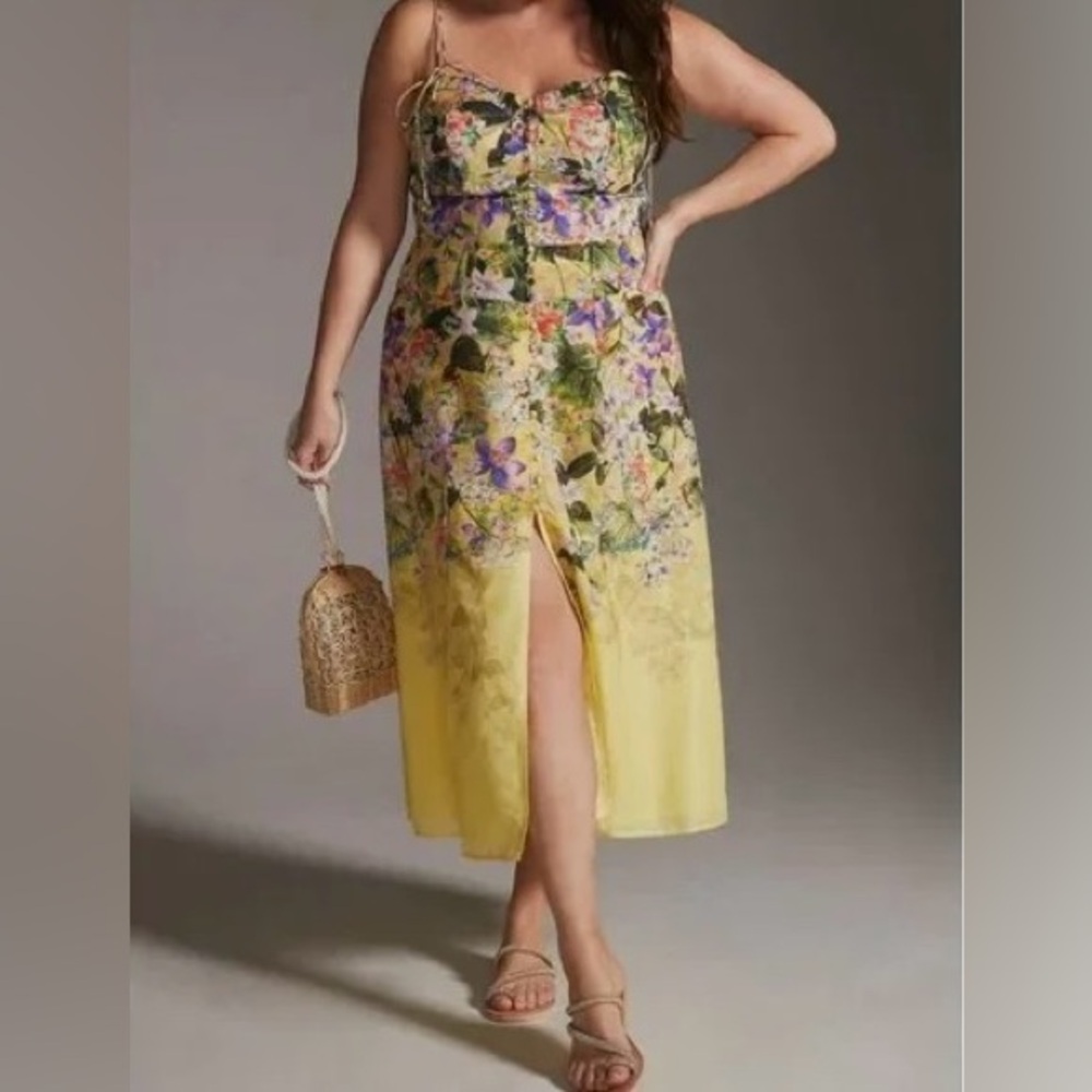 Anthropologie Maeve Floral Top and Skirt Set, Size 2X,  NWT.